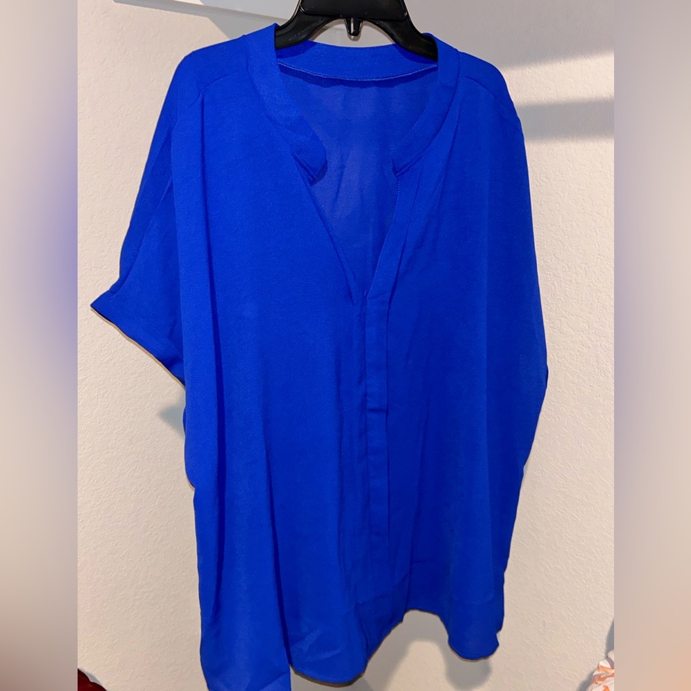 Royal blue blouse